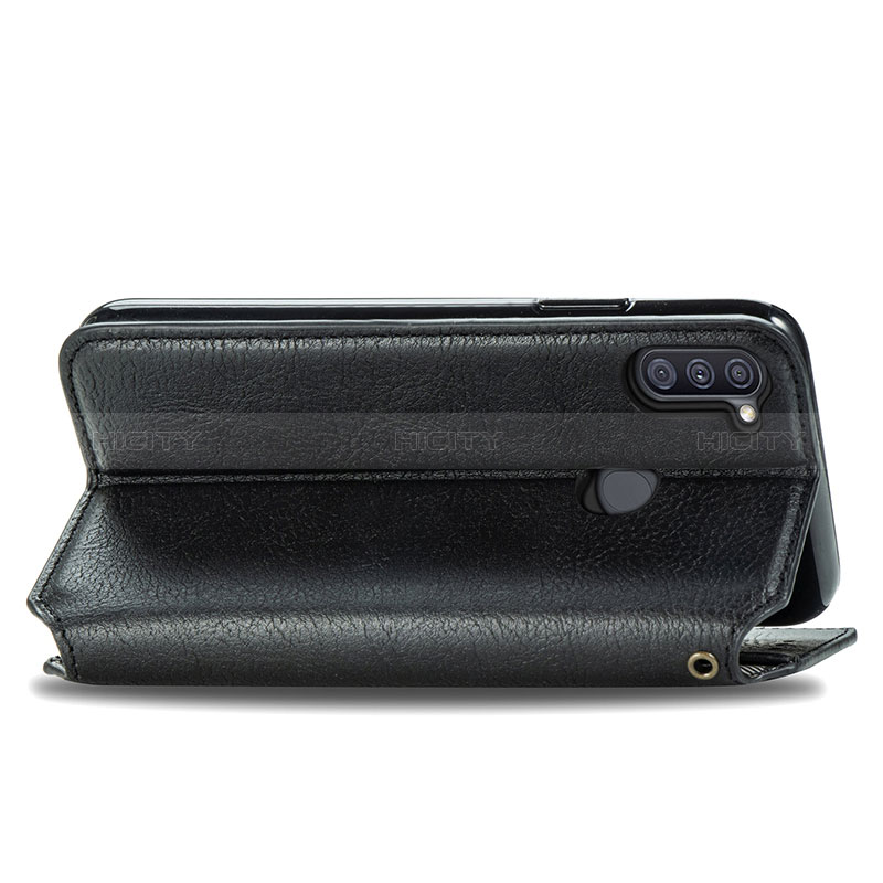 Handytasche Stand Schutzhülle Flip Leder Hülle S01D für Samsung Galaxy M11 groß