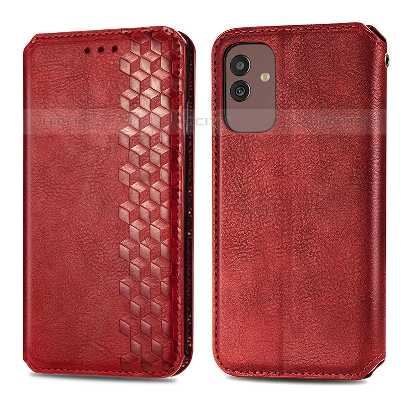 Handytasche Stand Schutzhülle Flip Leder Hülle S01D für Samsung Galaxy M13 5G Rot