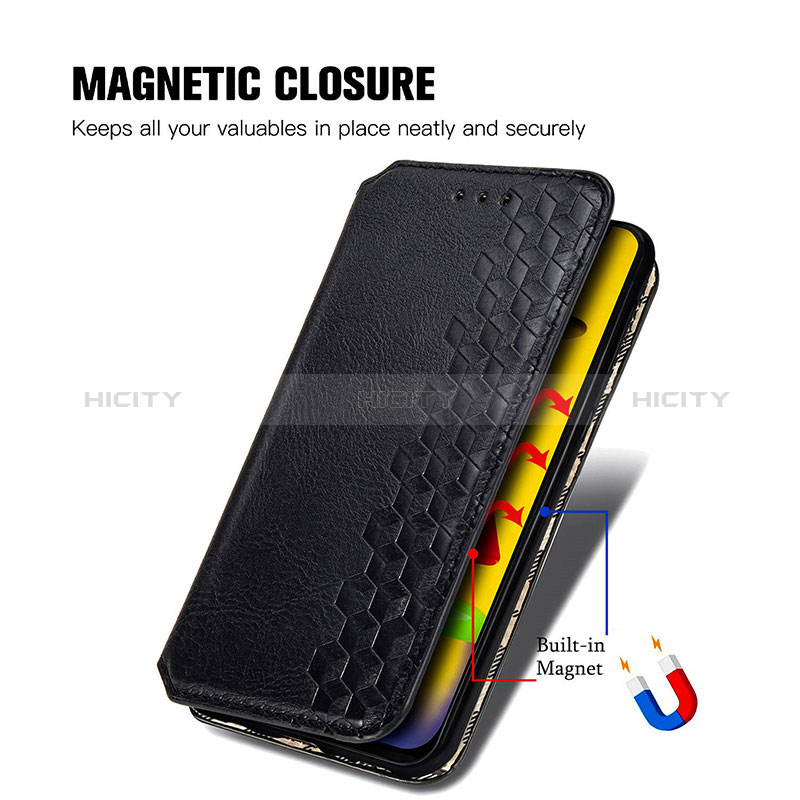 Handytasche Stand Schutzhülle Flip Leder Hülle S01D für Samsung Galaxy M21s groß