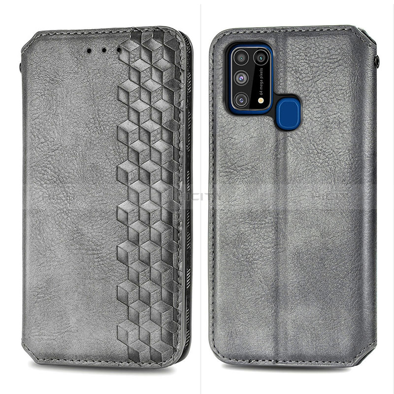 Handytasche Stand Schutzhülle Flip Leder Hülle S01D für Samsung Galaxy M21s