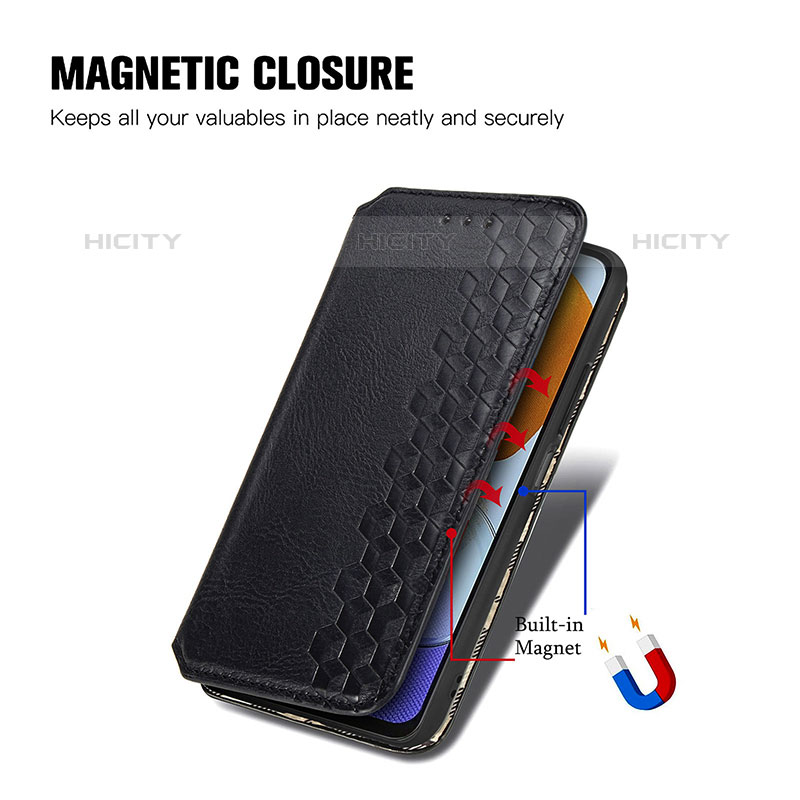 Handytasche Stand Schutzhülle Flip Leder Hülle S01D für Samsung Galaxy M23 5G groß