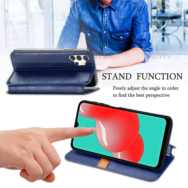 Handytasche Stand Schutzhülle Flip Leder Hülle S01D für Samsung Galaxy M32 5G