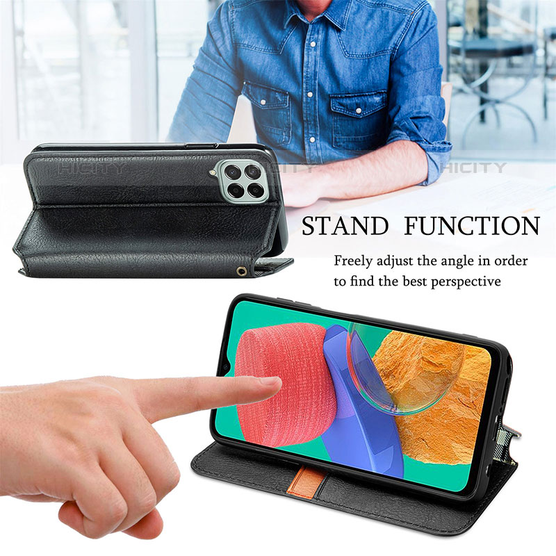 Handytasche Stand Schutzhülle Flip Leder Hülle S01D für Samsung Galaxy M33 5G