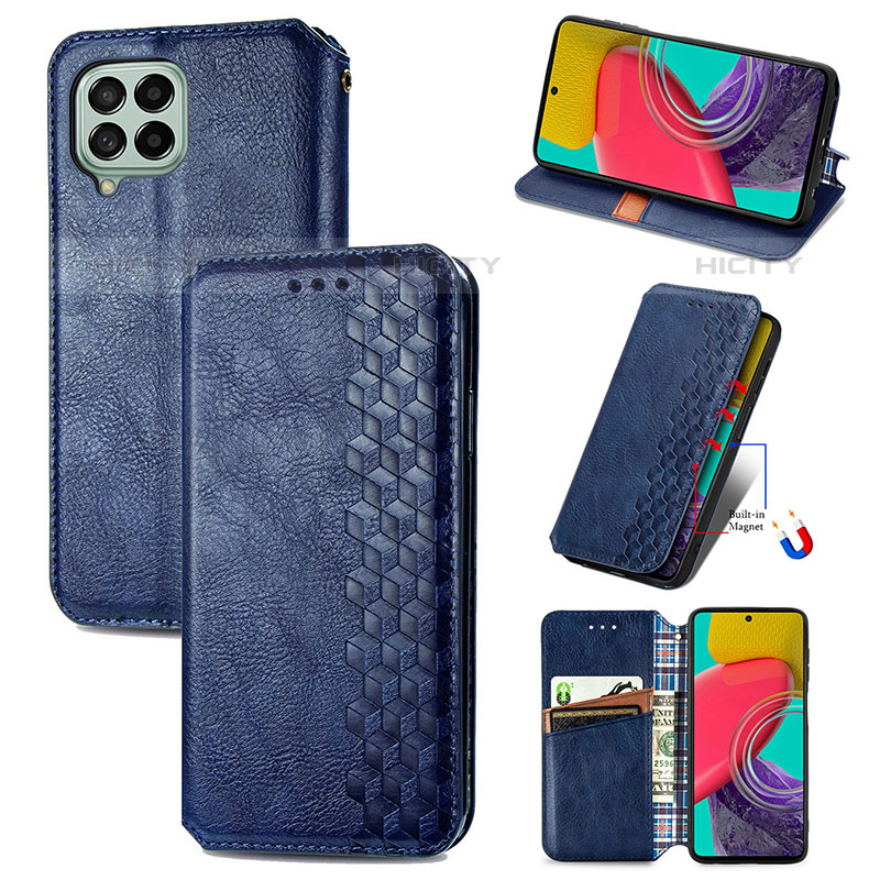 Handytasche Stand Schutzhülle Flip Leder Hülle S01D für Samsung Galaxy M53 5G