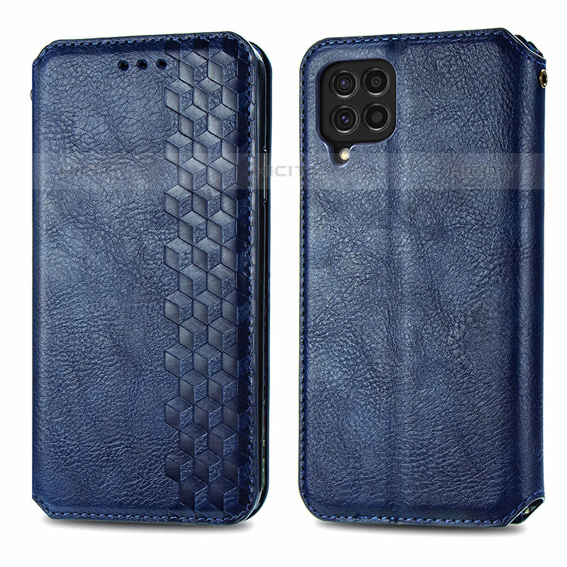 Handytasche Stand Schutzhülle Flip Leder Hülle S01D für Samsung Galaxy M62 4G Blau