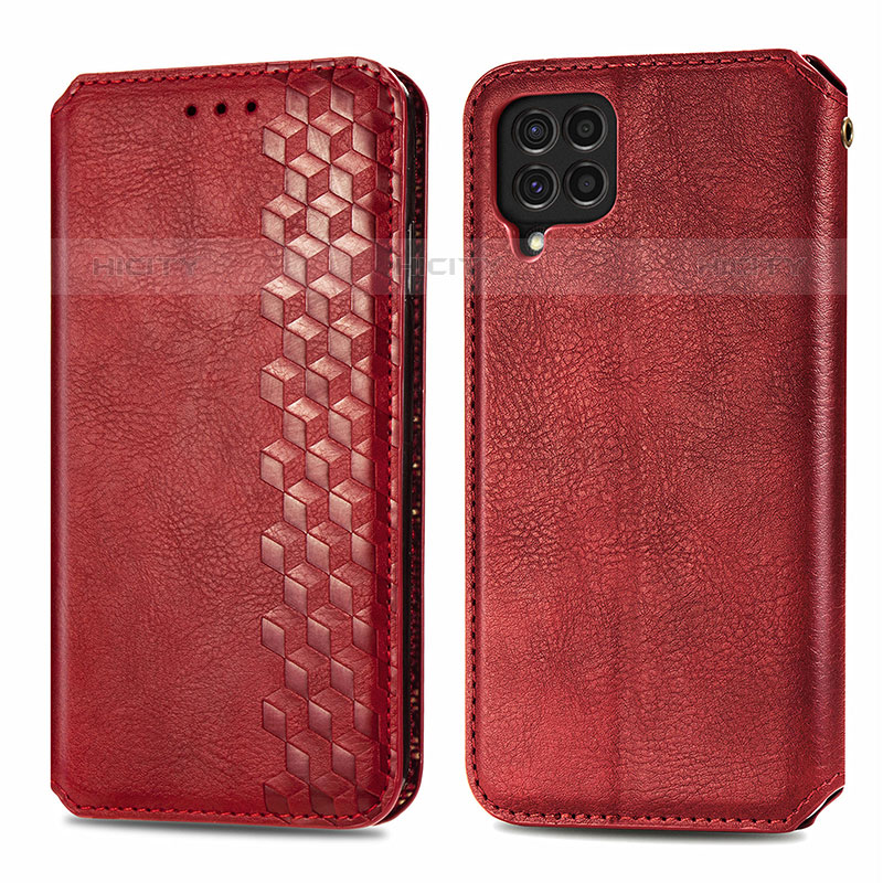 Handytasche Stand Schutzhülle Flip Leder Hülle S01D für Samsung Galaxy M62 4G Rot