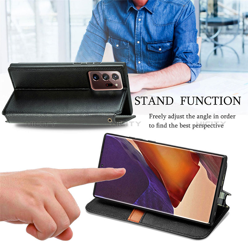 Handytasche Stand Schutzhülle Flip Leder Hülle S01D für Samsung Galaxy Note 20 Ultra 5G