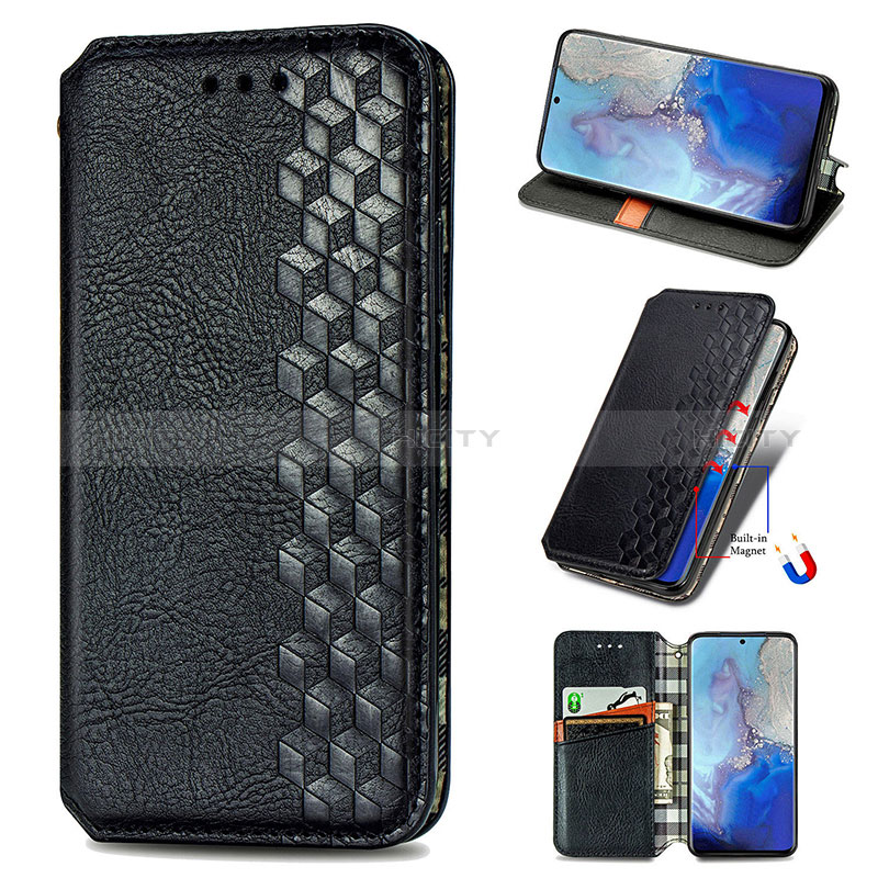 Handytasche Stand Schutzhülle Flip Leder Hülle S01D für Samsung Galaxy S20 5G groß