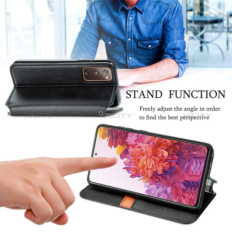 Handytasche Stand Schutzhülle Flip Leder Hülle S01D für Samsung Galaxy S20 FE 4G