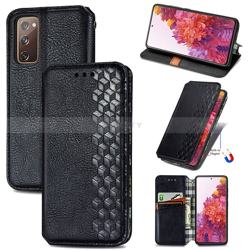 Handytasche Stand Schutzhülle Flip Leder Hülle S01D für Samsung Galaxy S20 FE 5G groß