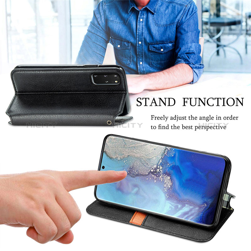 Handytasche Stand Schutzhülle Flip Leder Hülle S01D für Samsung Galaxy S20 Plus