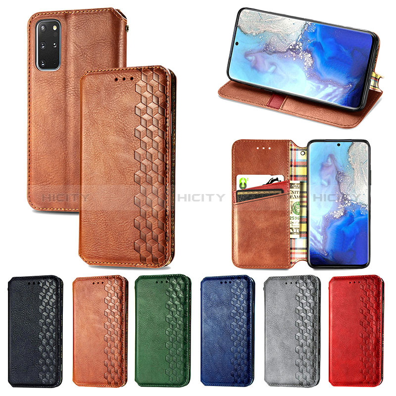 Handytasche Stand Schutzhülle Flip Leder Hülle S01D für Samsung Galaxy S20 Plus 5G groß