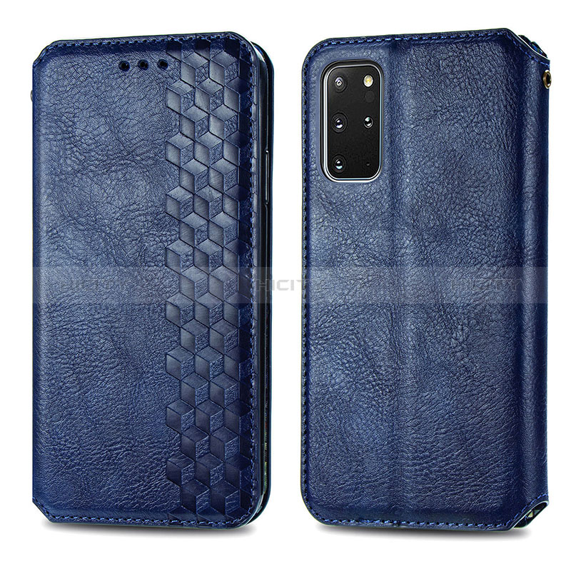 Handytasche Stand Schutzhülle Flip Leder Hülle S01D für Samsung Galaxy S20 Plus 5G Blau