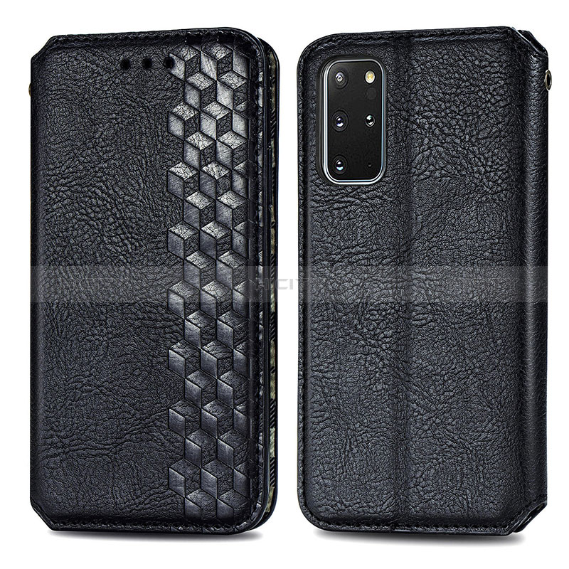 Handytasche Stand Schutzhülle Flip Leder Hülle S01D für Samsung Galaxy S20 Plus 5G Schwarz Plus