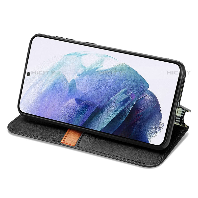 Handytasche Stand Schutzhülle Flip Leder Hülle S01D für Samsung Galaxy S22 5G