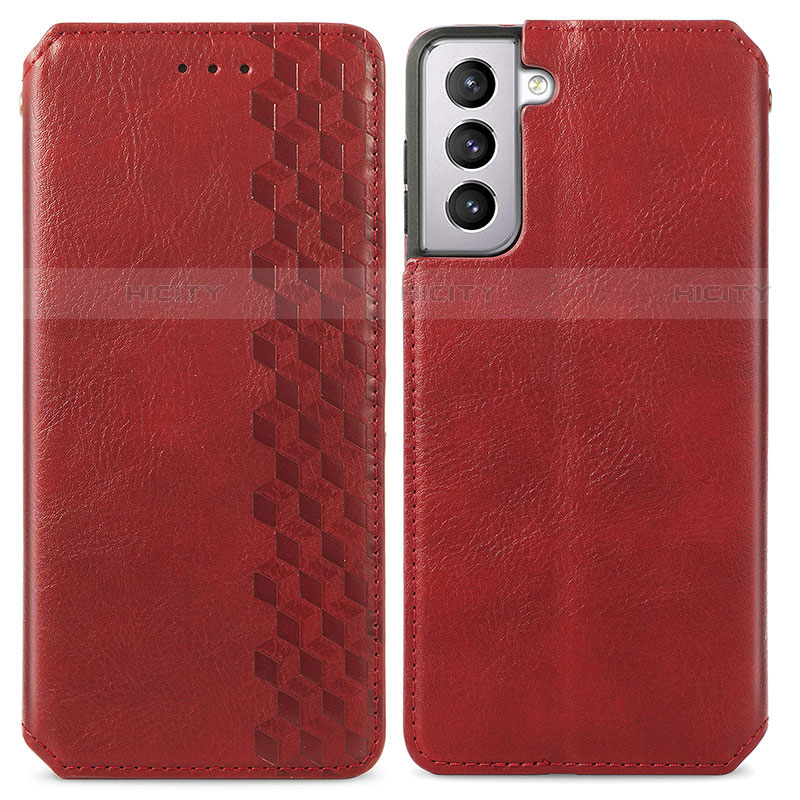 Handytasche Stand Schutzhülle Flip Leder Hülle S01D für Samsung Galaxy S22 5G Rot