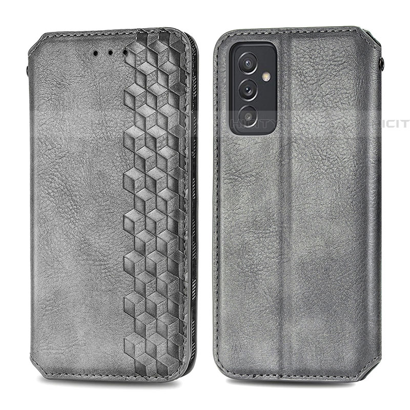 Handytasche Stand Schutzhülle Flip Leder Hülle S01D für Samsung Galaxy S23 FE 5G Grau