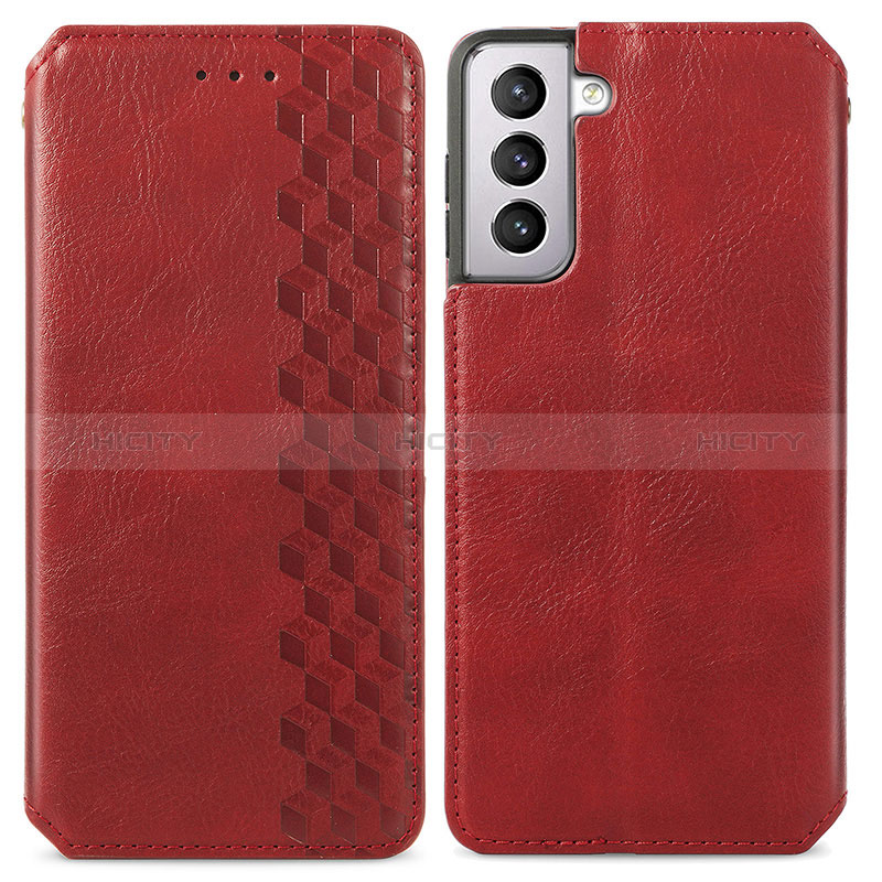 Handytasche Stand Schutzhülle Flip Leder Hülle S01D für Samsung Galaxy S24 5G Rot