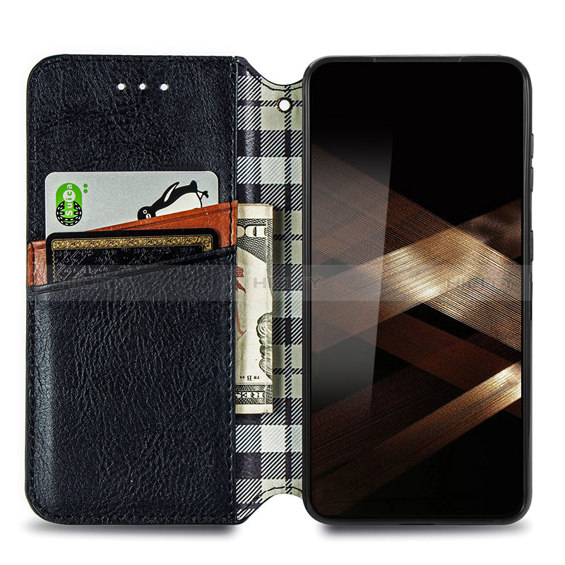 Handytasche Stand Schutzhülle Flip Leder Hülle S01D für Samsung Galaxy S24 Plus 5G groß