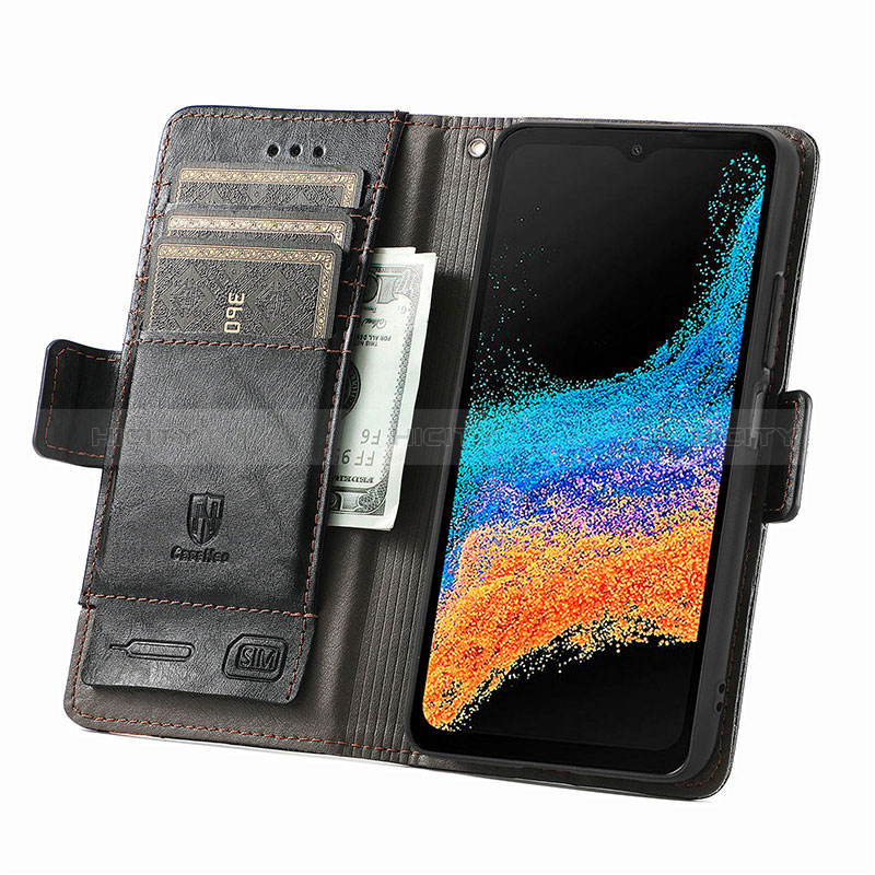 Handytasche Stand Schutzhülle Flip Leder Hülle S01D für Samsung Galaxy XCover 6 Pro 5G