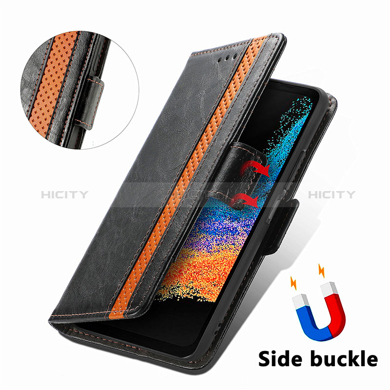 Handytasche Stand Schutzhülle Flip Leder Hülle S01D für Samsung Galaxy XCover 6 Pro 5G