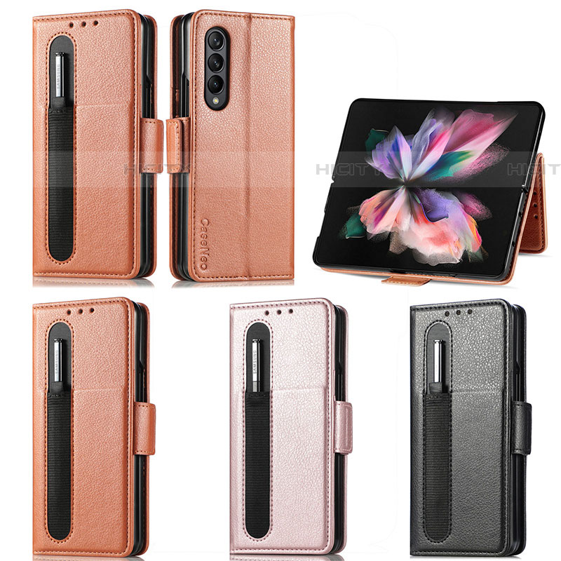 Handytasche Stand Schutzhülle Flip Leder Hülle S01D für Samsung Galaxy Z Fold4 5G