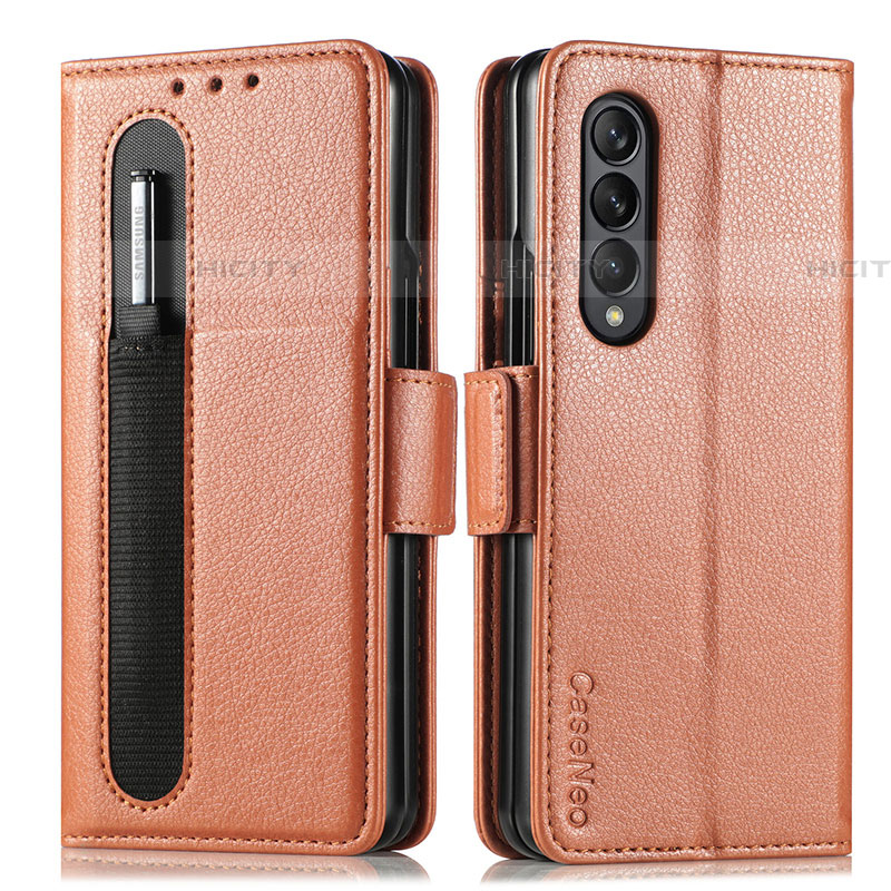 Handytasche Stand Schutzhülle Flip Leder Hülle S01D für Samsung Galaxy Z Fold4 5G