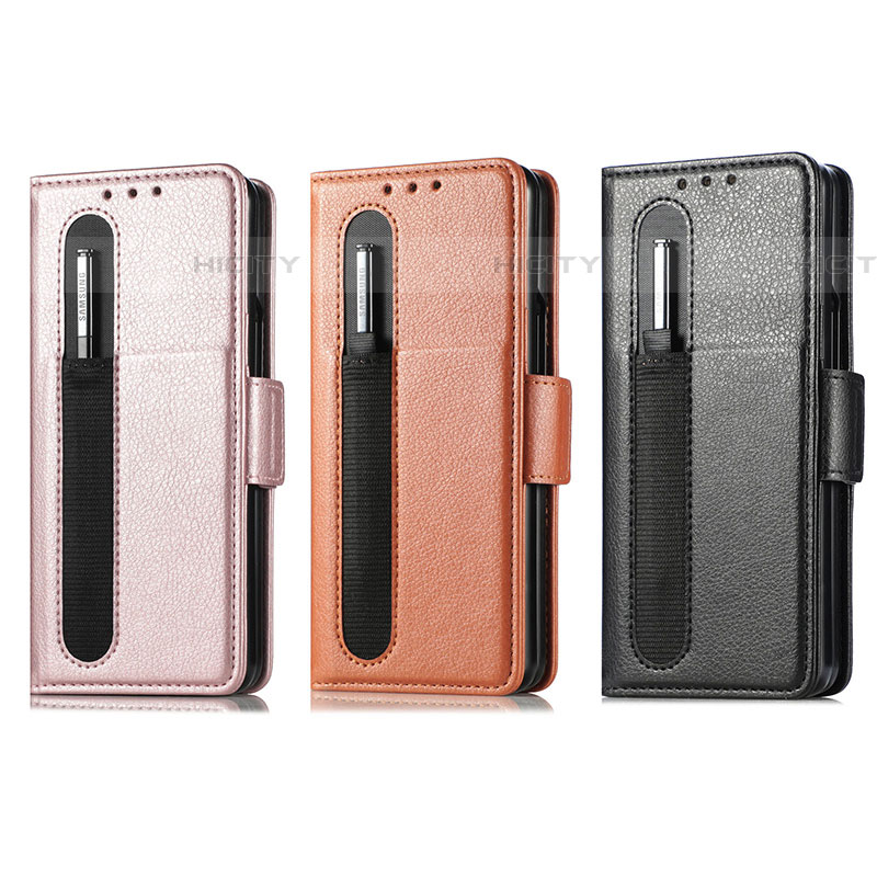 Handytasche Stand Schutzhülle Flip Leder Hülle S01D für Samsung Galaxy Z Fold4 5G