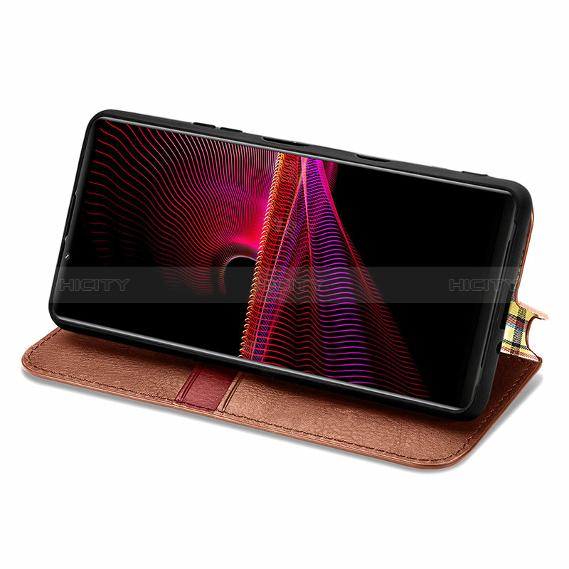 Handytasche Stand Schutzhülle Flip Leder Hülle S01D für Sony Xperia 1 III