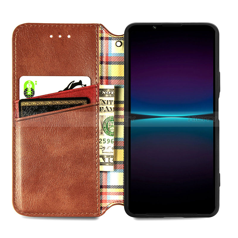 Handytasche Stand Schutzhülle Flip Leder Hülle S01D für Sony Xperia 1 IV SO-51C groß