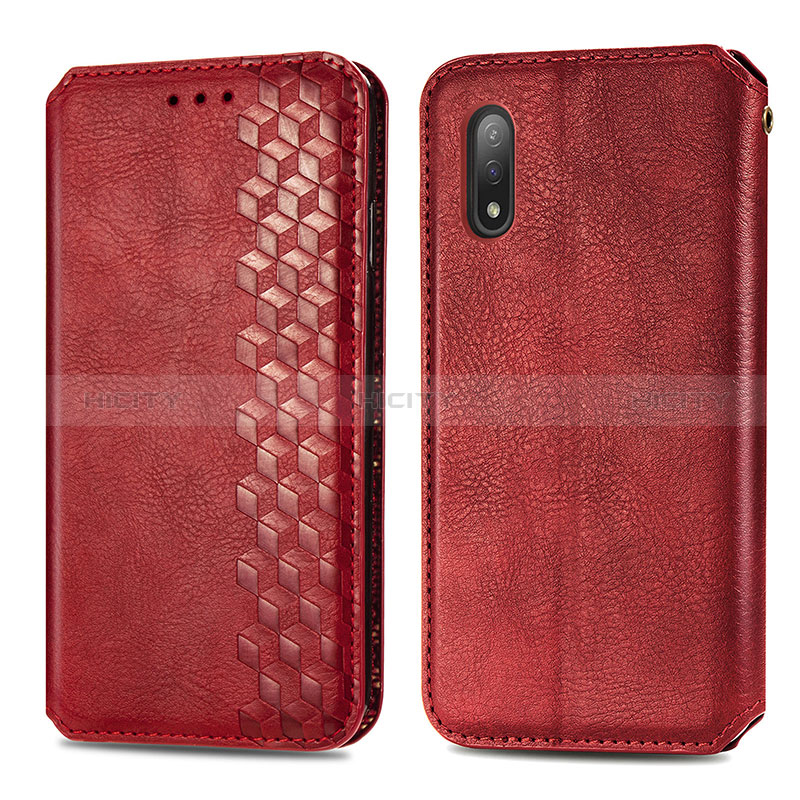 Handytasche Stand Schutzhülle Flip Leder Hülle S01D für Sony Xperia Ace II Rot