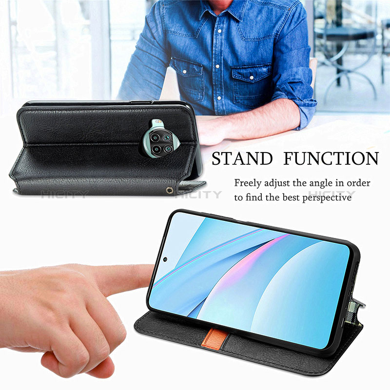 Handytasche Stand Schutzhülle Flip Leder Hülle S01D für Xiaomi Mi 10i 5G