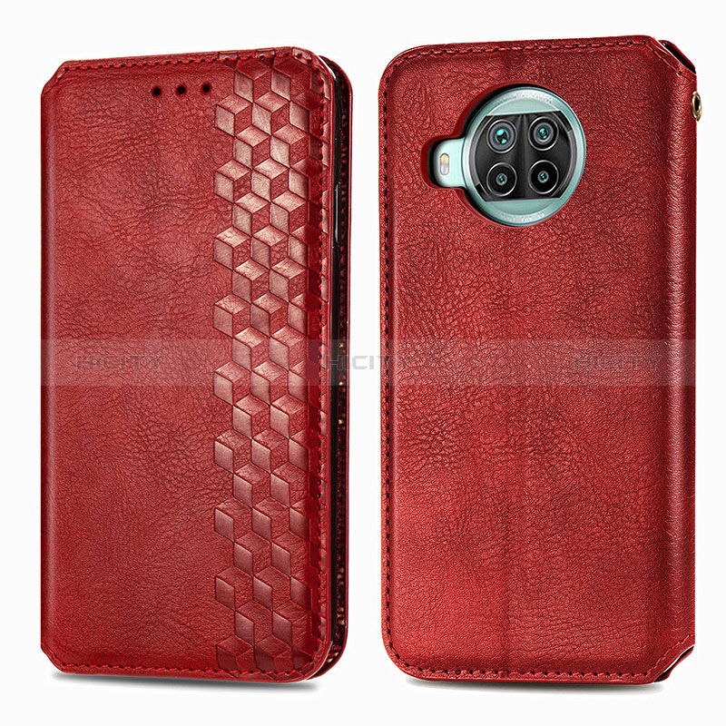 Handytasche Stand Schutzhülle Flip Leder Hülle S01D für Xiaomi Mi 10i 5G Rot