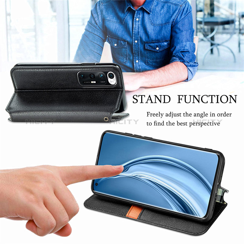 Handytasche Stand Schutzhülle Flip Leder Hülle S01D für Xiaomi Mi 10S 5G groß