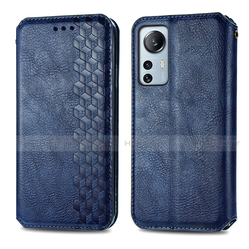 Handytasche Stand Schutzhülle Flip Leder Hülle S01D für Xiaomi Mi 12 5G Blau