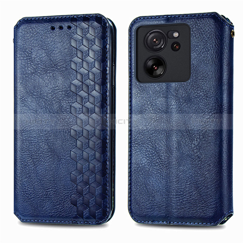 Handytasche Stand Schutzhülle Flip Leder Hülle S01D für Xiaomi Mi 13T 5G Blau