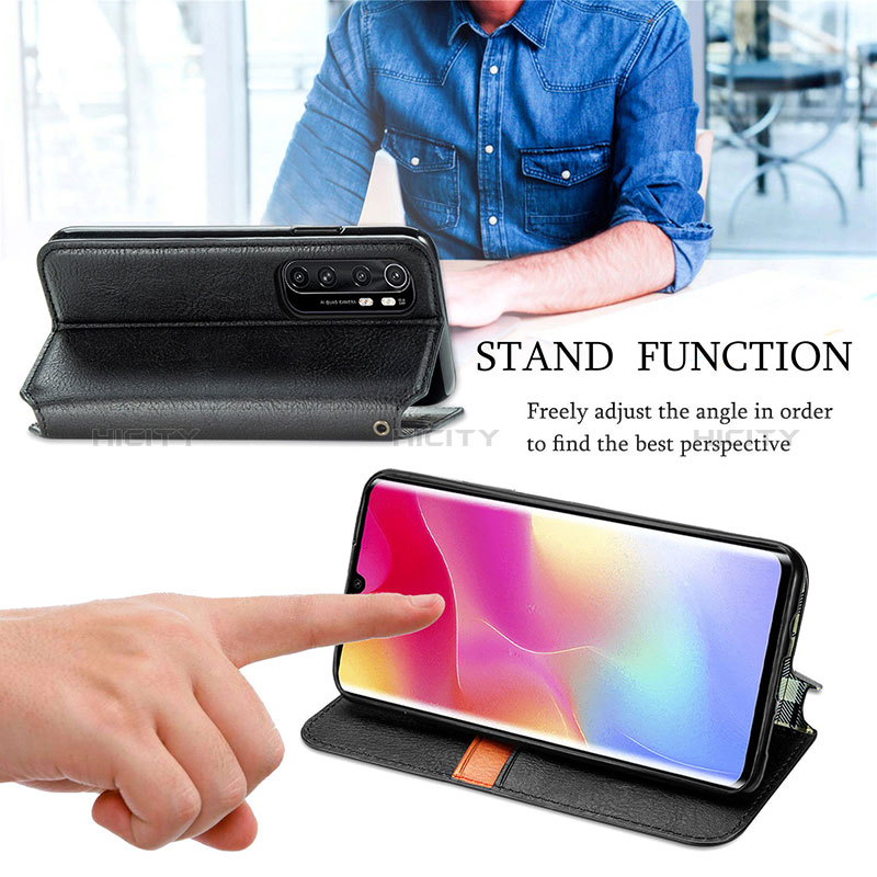 Handytasche Stand Schutzhülle Flip Leder Hülle S01D für Xiaomi Mi Note 10 Lite