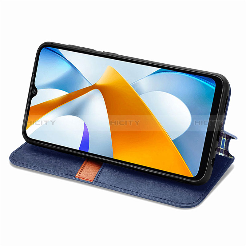 Handytasche Stand Schutzhülle Flip Leder Hülle S01D für Xiaomi Poco C40 groß