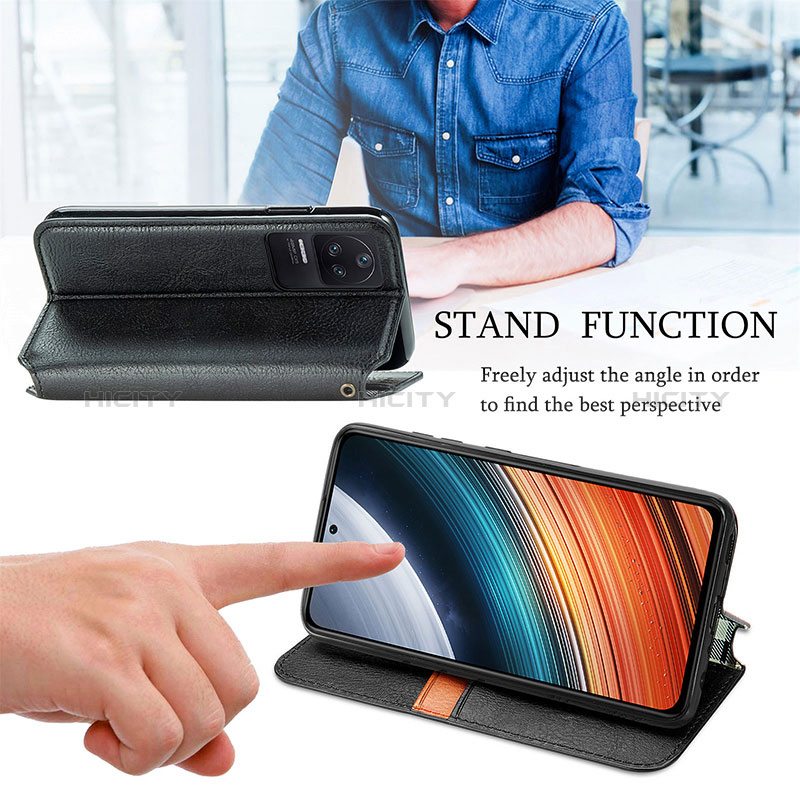 Handytasche Stand Schutzhülle Flip Leder Hülle S01D für Xiaomi Poco F4 5G