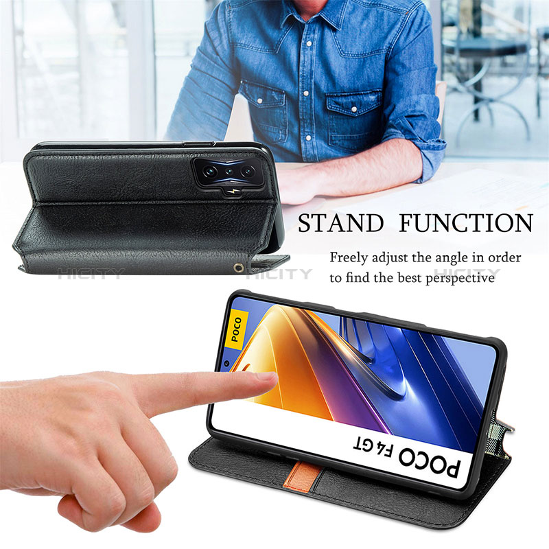 Handytasche Stand Schutzhülle Flip Leder Hülle S01D für Xiaomi Poco F4 GT 5G