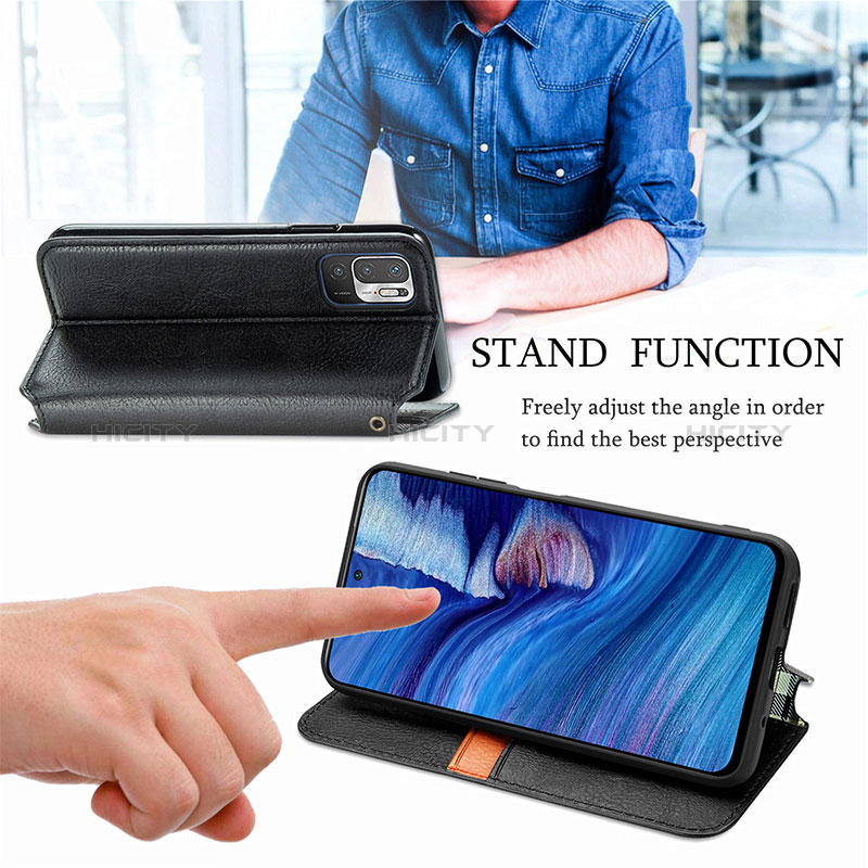 Handytasche Stand Schutzhülle Flip Leder Hülle S01D für Xiaomi POCO M3 Pro 5G