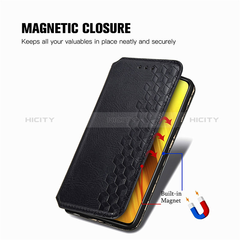 Handytasche Stand Schutzhülle Flip Leder Hülle S01D für Xiaomi Poco X3 NFC groß