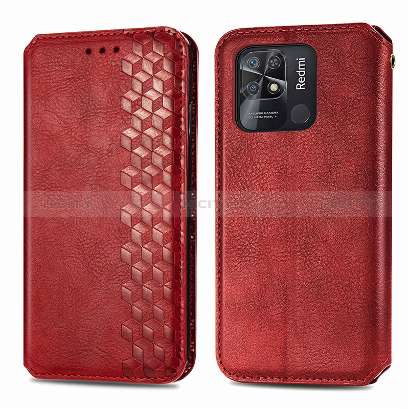 Handytasche Stand Schutzhülle Flip Leder Hülle S01D für Xiaomi Redmi 10C 4G Rot