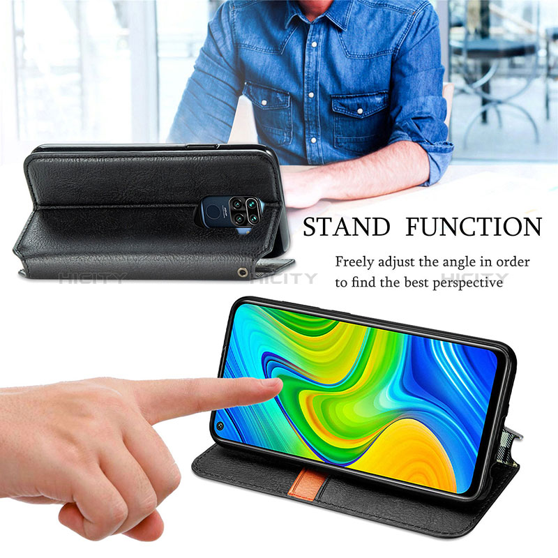 Handytasche Stand Schutzhülle Flip Leder Hülle S01D für Xiaomi Redmi 10X 4G