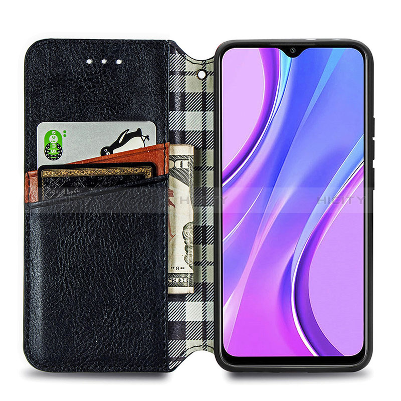 Handytasche Stand Schutzhülle Flip Leder Hülle S01D für Xiaomi Redmi 9 groß