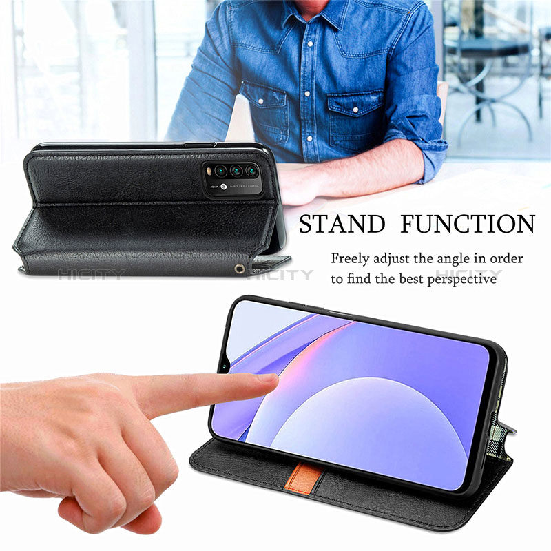 Handytasche Stand Schutzhülle Flip Leder Hülle S01D für Xiaomi Redmi 9 Power