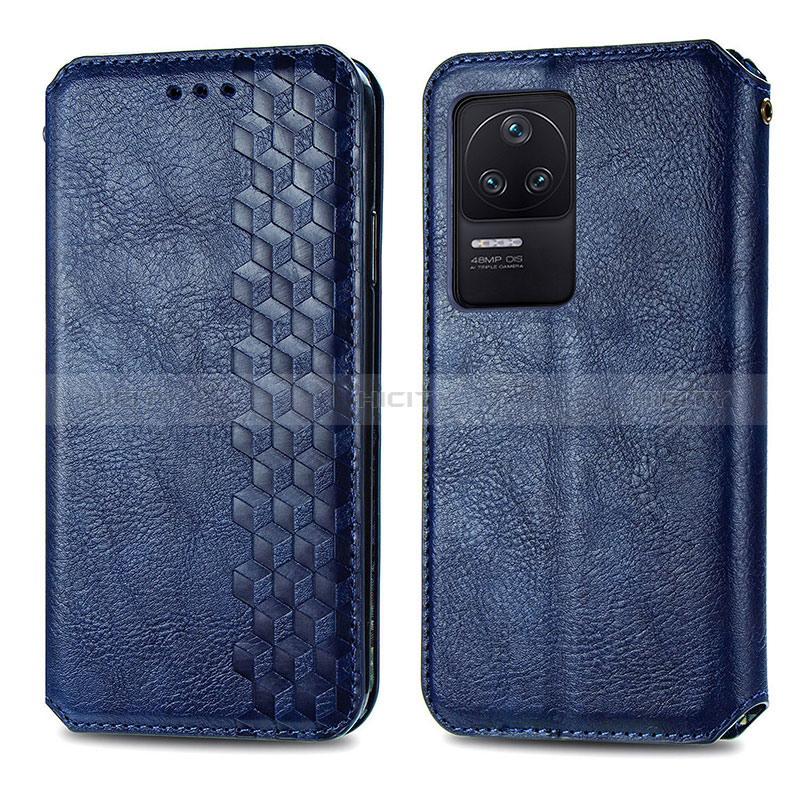 Handytasche Stand Schutzhülle Flip Leder Hülle S01D für Xiaomi Redmi K40S 5G Blau