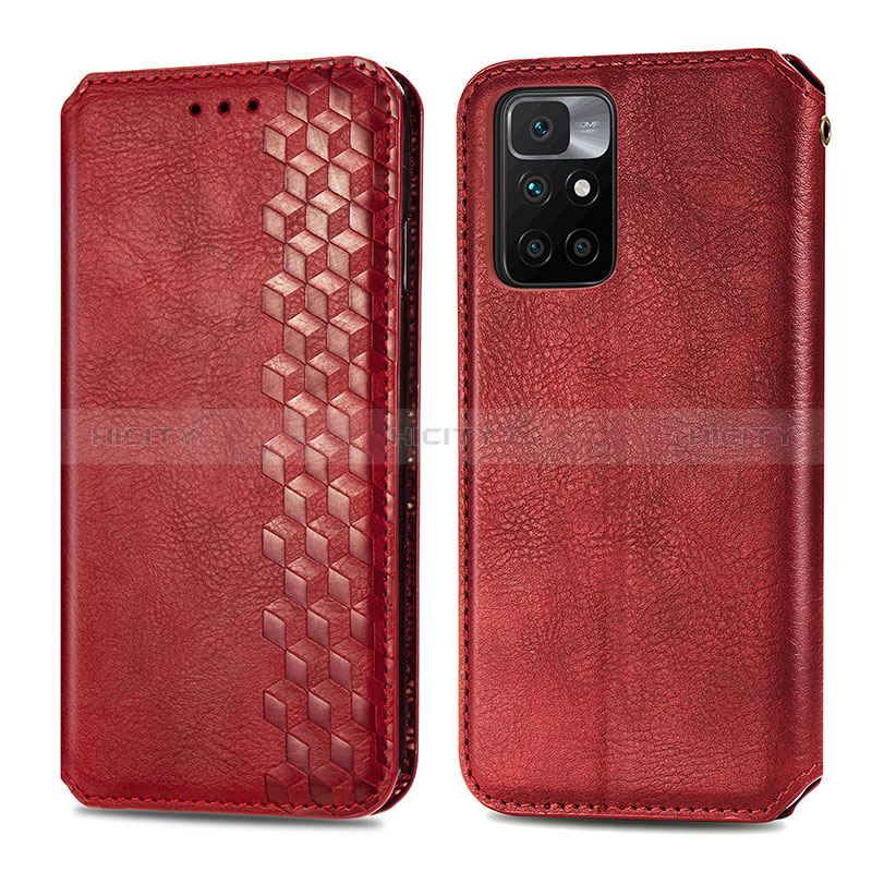 Handytasche Stand Schutzhülle Flip Leder Hülle S01D für Xiaomi Redmi Note 11 4G (2021) Rot Plus
