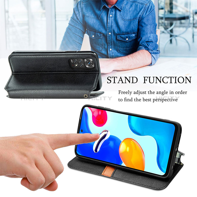 Handytasche Stand Schutzhülle Flip Leder Hülle S01D für Xiaomi Redmi Note 11 4G (2022)