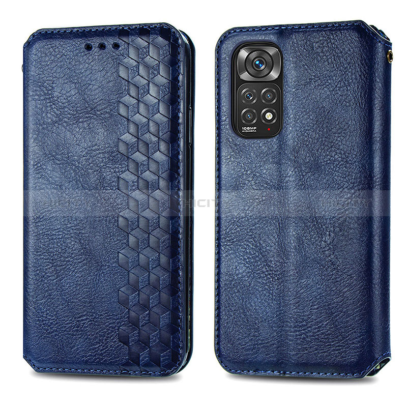 Handytasche Stand Schutzhülle Flip Leder Hülle S01D für Xiaomi Redmi Note 11 Pro 4G Blau Plus